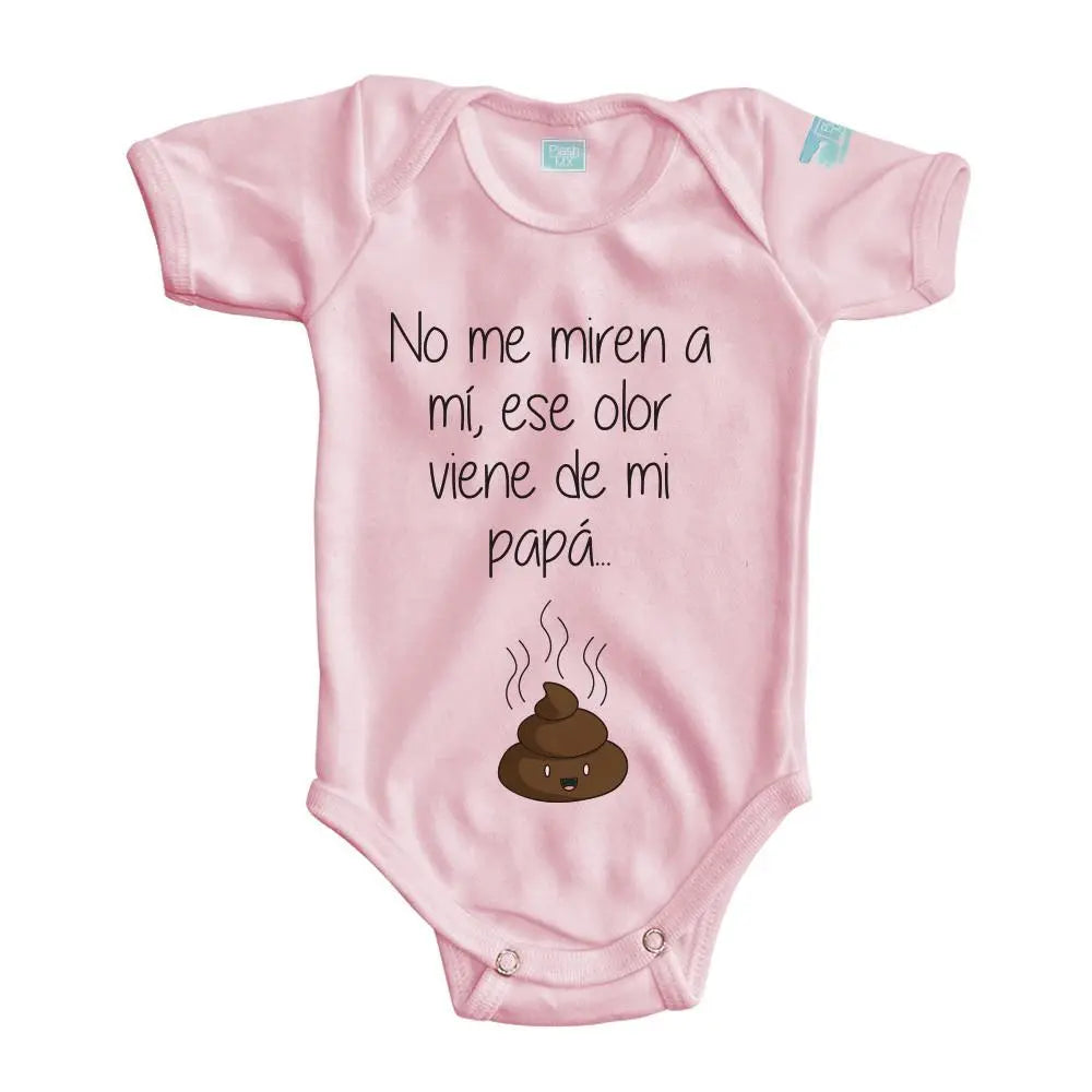Body Bebé Ese Olor es Papá Manga Corta / Rosa / 24m - Coveme - vista lateral