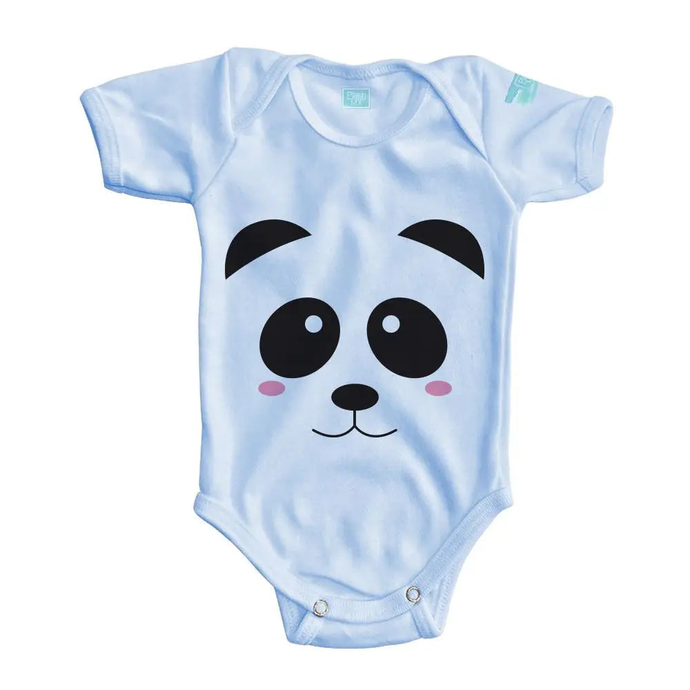 Body Bebé Panda Manga Corta / Azul / 24m - PLASH