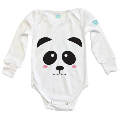 Body Bebé Panda Manga Larga / Blanco / 24m - Coveme