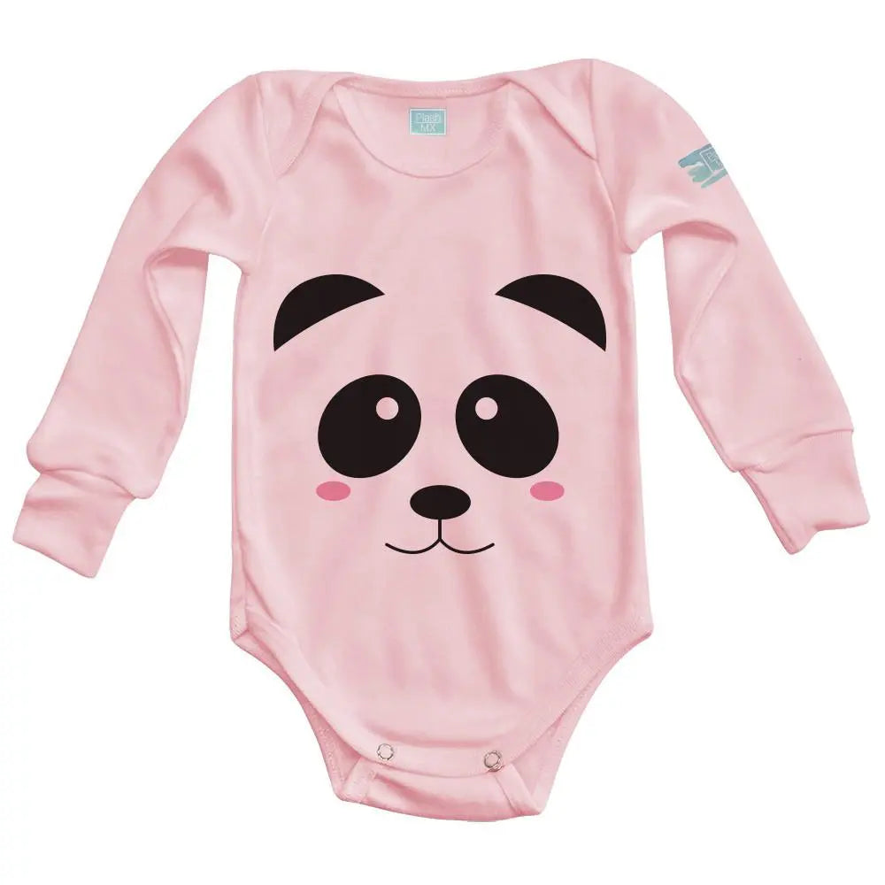 Body Bebé Panda Manga Larga / Rosa / 24m - PLASH