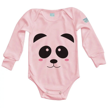 Body Bebé Panda Manga Larga / Rosa / 24m - PLASH