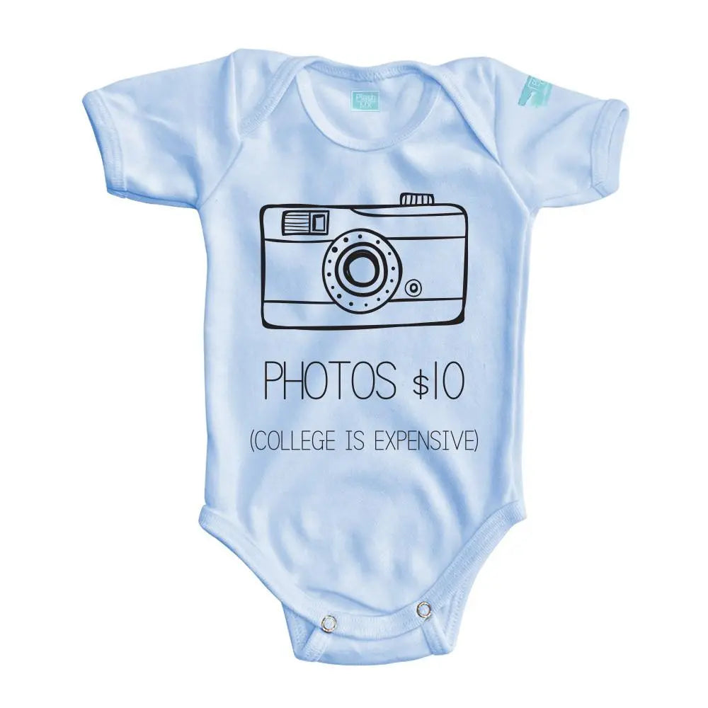 Body Bebe Photos College Manga Corta / Azul / 24m - PLASH
