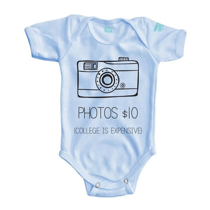 Body Bebe Photos College Manga Corta / Azul / 24m - PLASH