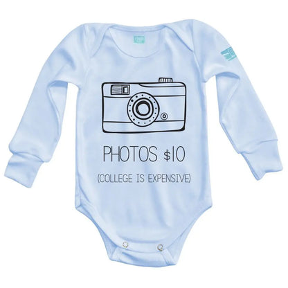 Body Bebe Photos College Manga Larga / Azul / 24m - PLASH