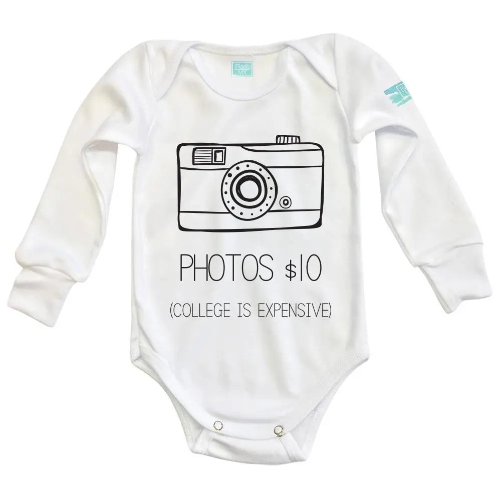 Body Bebe Photos College Manga Larga / Blanco / 24m - PLASH