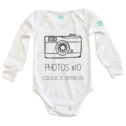 Body Bebe Photos College Manga Larga / Blanco / 24m - PLASH