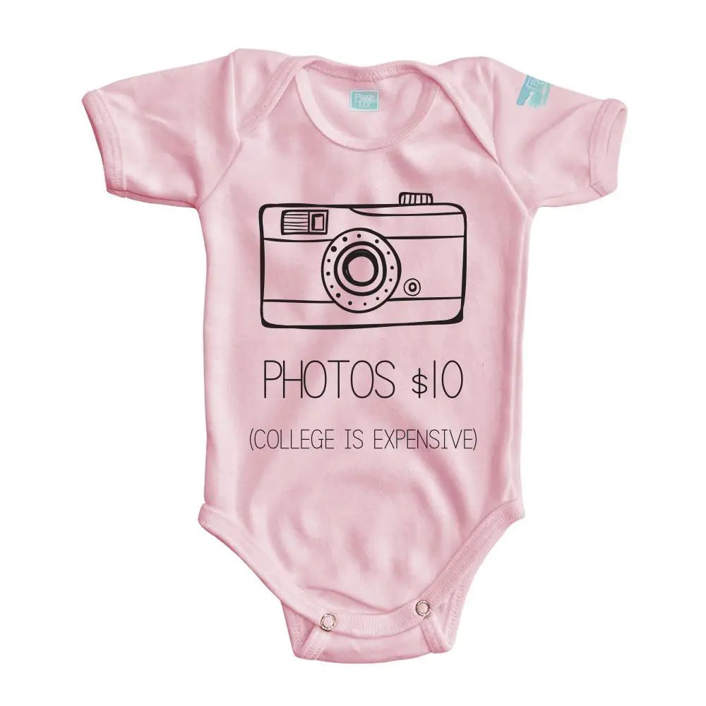 Body Bebe Photos College Manga Corta / Rosa / 24m - PLASH