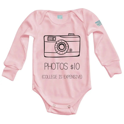 Body Bebe Photos College Manga Larga / Rosa / 24m - Coveme
