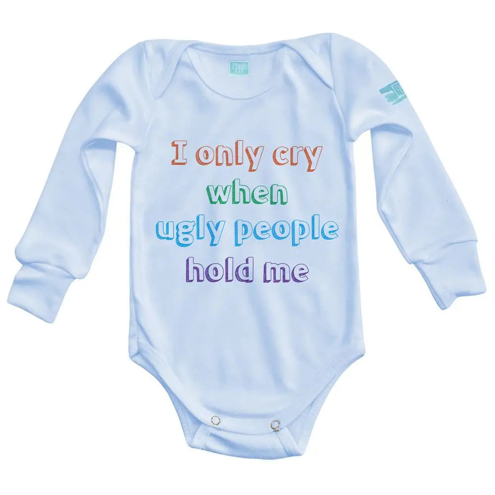 Body Bebé Ugly People Manga Larga / Azul / 24m - Coveme