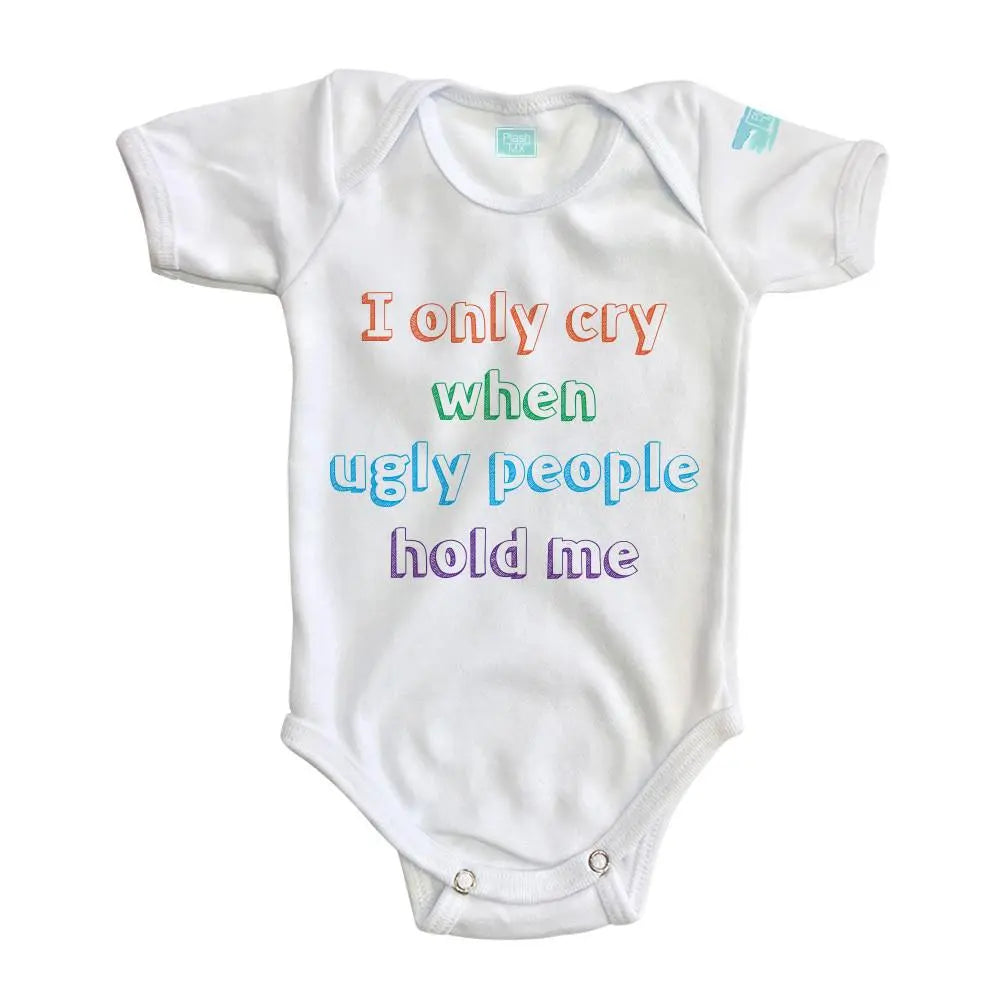 Body Bebé Ugly People Manga Corta / Blanco / 24m - Coveme