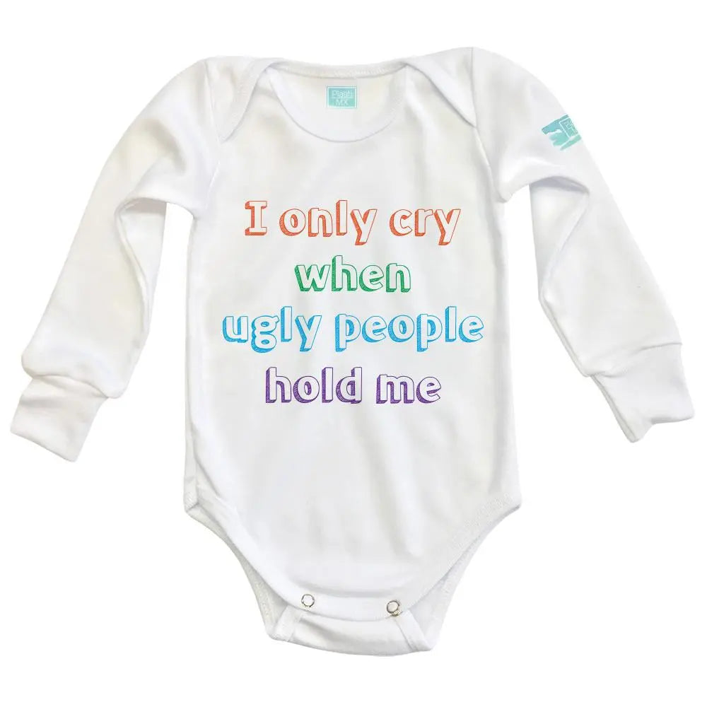Body Bebé Ugly People Manga Larga / Blanco / 24m - Coveme