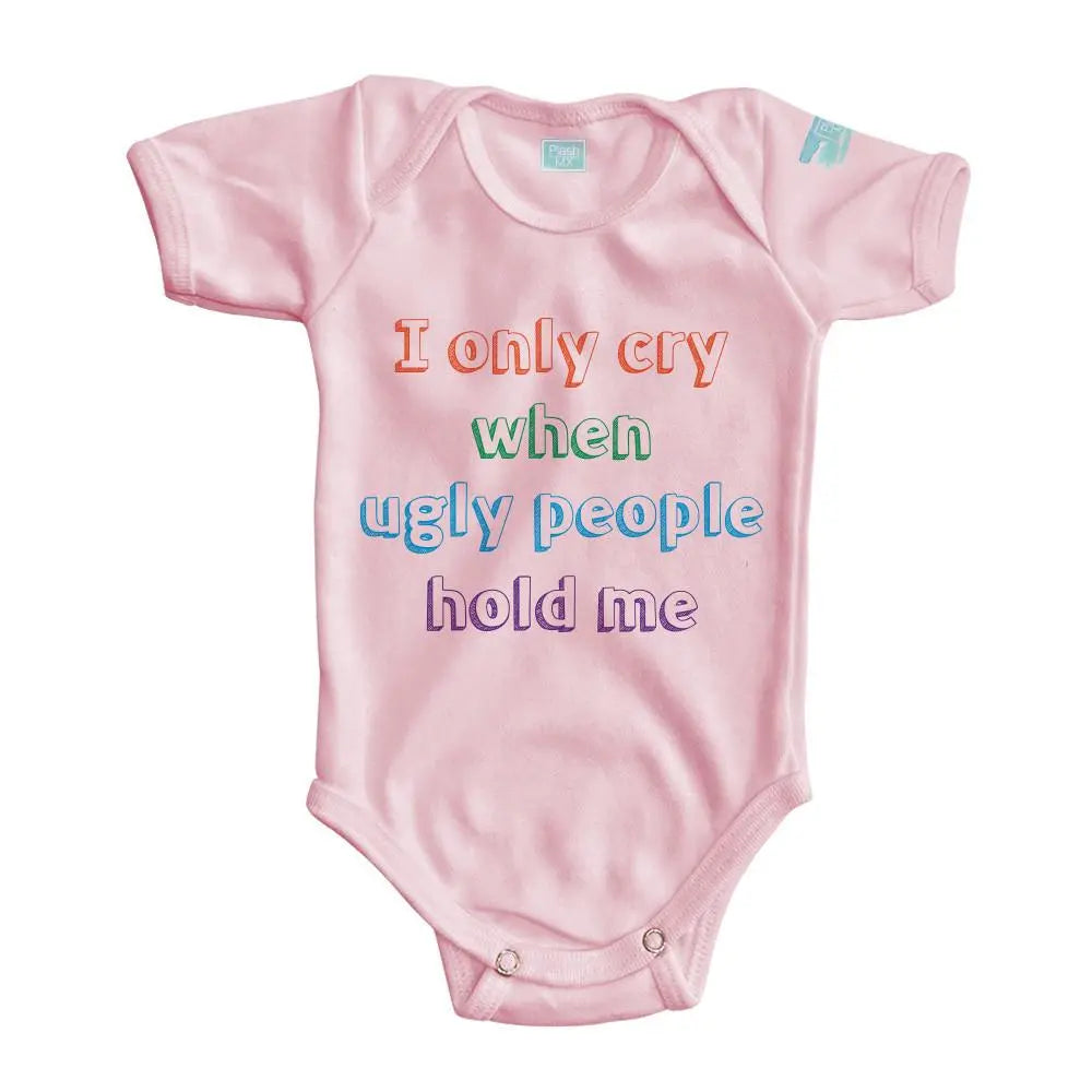 Body Bebé Ugly People Manga Corta / Rosa / 24m - Coveme