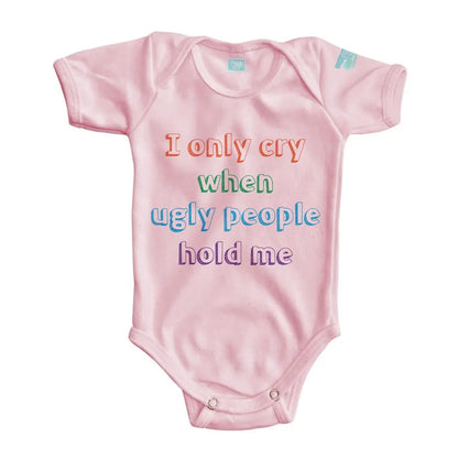 Body Bebé Ugly People Manga Corta / Rosa / 24m - Coveme