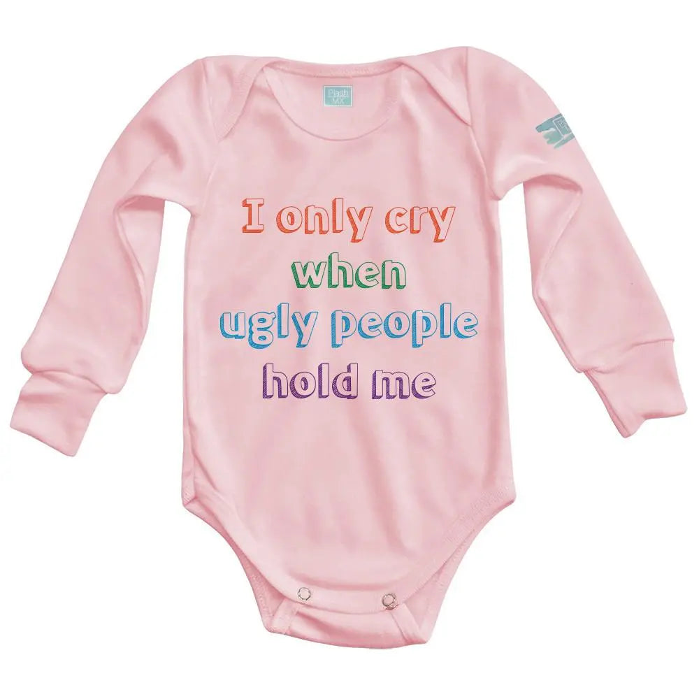Body Bebé Ugly People Manga Larga / Rosa / 24m - Coveme