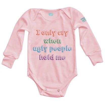 Body Bebé Ugly People Manga Larga / Rosa / 24m - Coveme