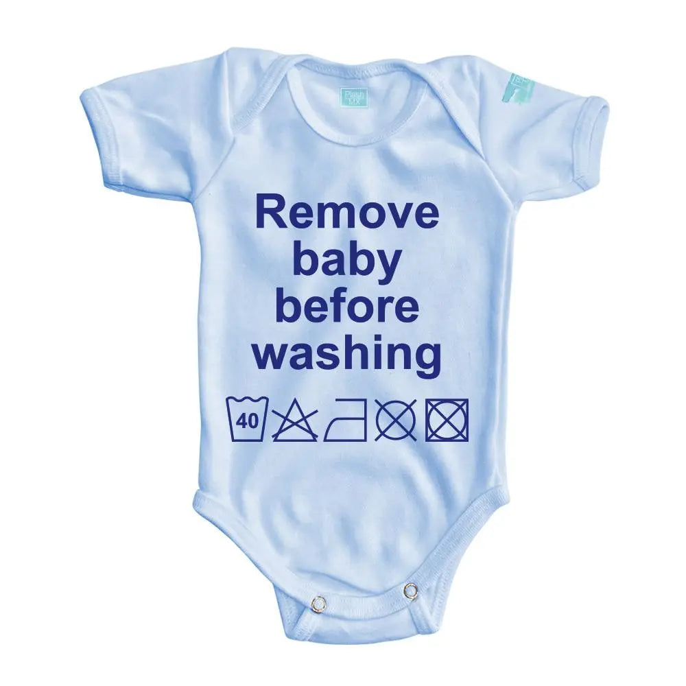 Body Bebé Washing Manga Corta / Azul / 24m - Coveme