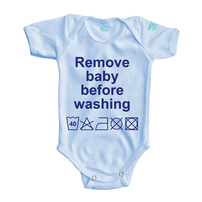 Body Bebé Washing Manga Corta / Azul / 24m - Coveme