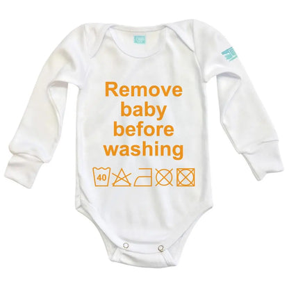 Body Bebé Washing Manga Larga / Blanco / 24m - Coveme