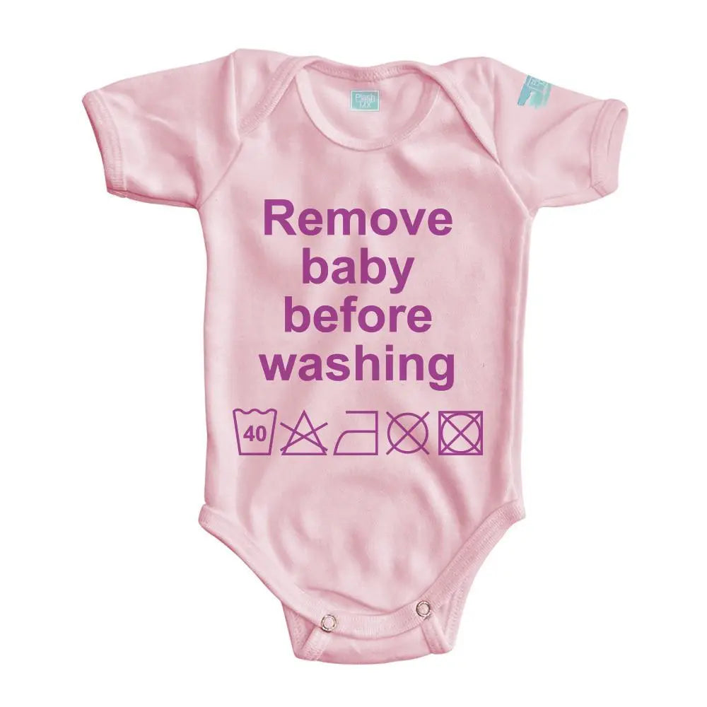 Body Bebé Washing Manga Corta / Rosa / 24m - Coveme