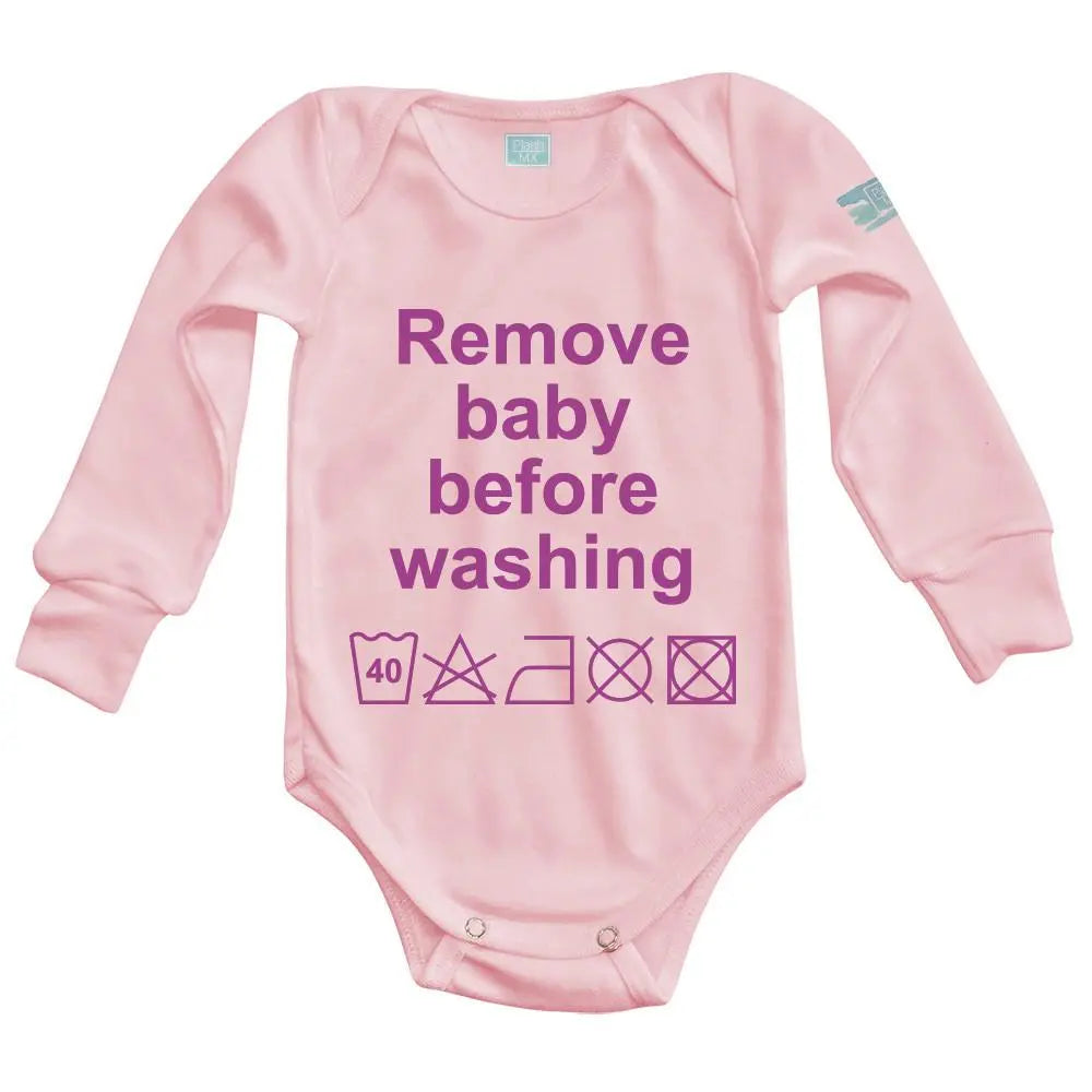 Body Bebé Washing Manga Larga / Rosa / 24m - Coveme