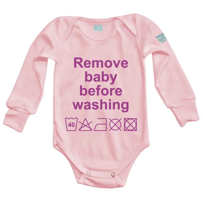 Body Bebé Washing Manga Larga / Rosa / 24m - Coveme