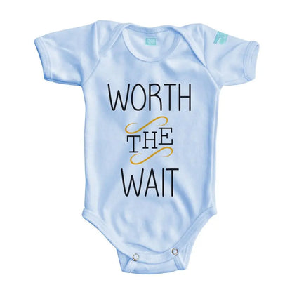 Body Bebé Worth The Wait Manga Corta / Azul / 24m - Coveme