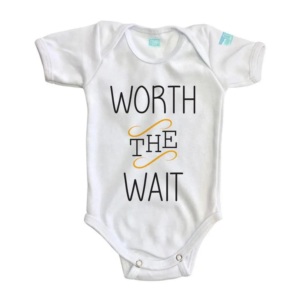 Body Bebé Worth The Wait Manga Corta / Blanco / 24m - Coveme