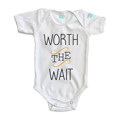 Body Bebé Worth The Wait Manga Corta / Blanco / 24m - Coveme