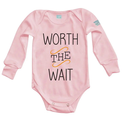 Body Bebé Worth The Wait Manga Larga / Rosa / 24m - Coveme