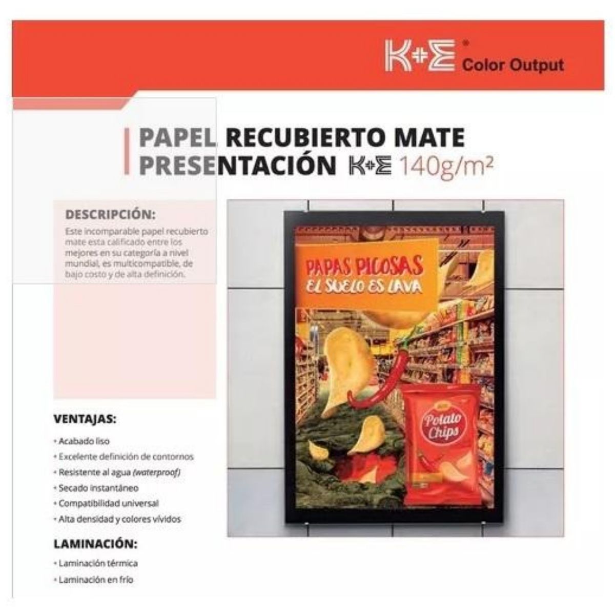 Papel Recubierto Mate Presentación Ke026 .61x 30 Kronaline KE026 - MarchanteMX