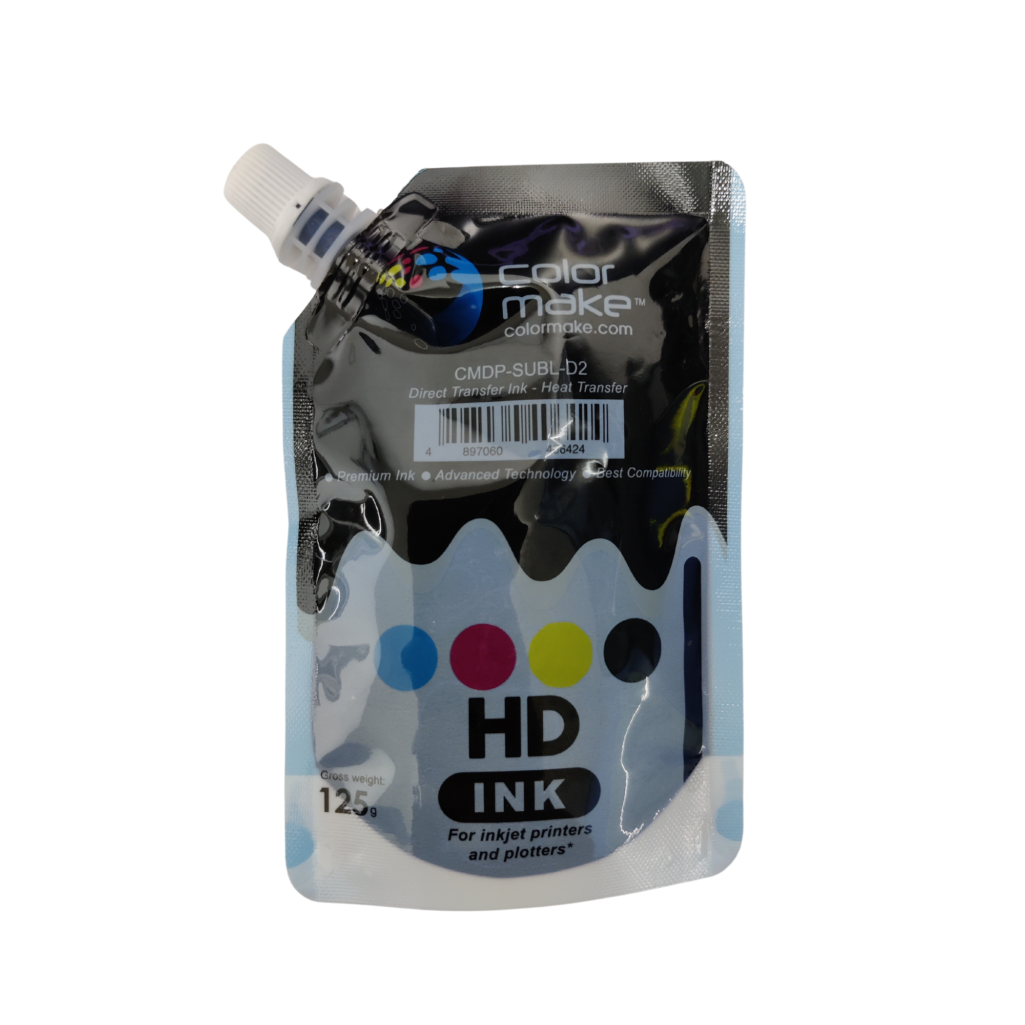 Tinta para Sublimación Color Make CMYK Doypack 125 gramos C/u