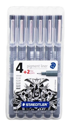 Kit Estilógrafo STAEDTLER Tinta Negra Puntas Diferentes 6 Piezas