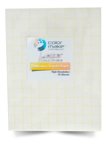 Papel Sublicotton Para Sublimación en Algodón Tamaño Carta Color Make 50 Hojas