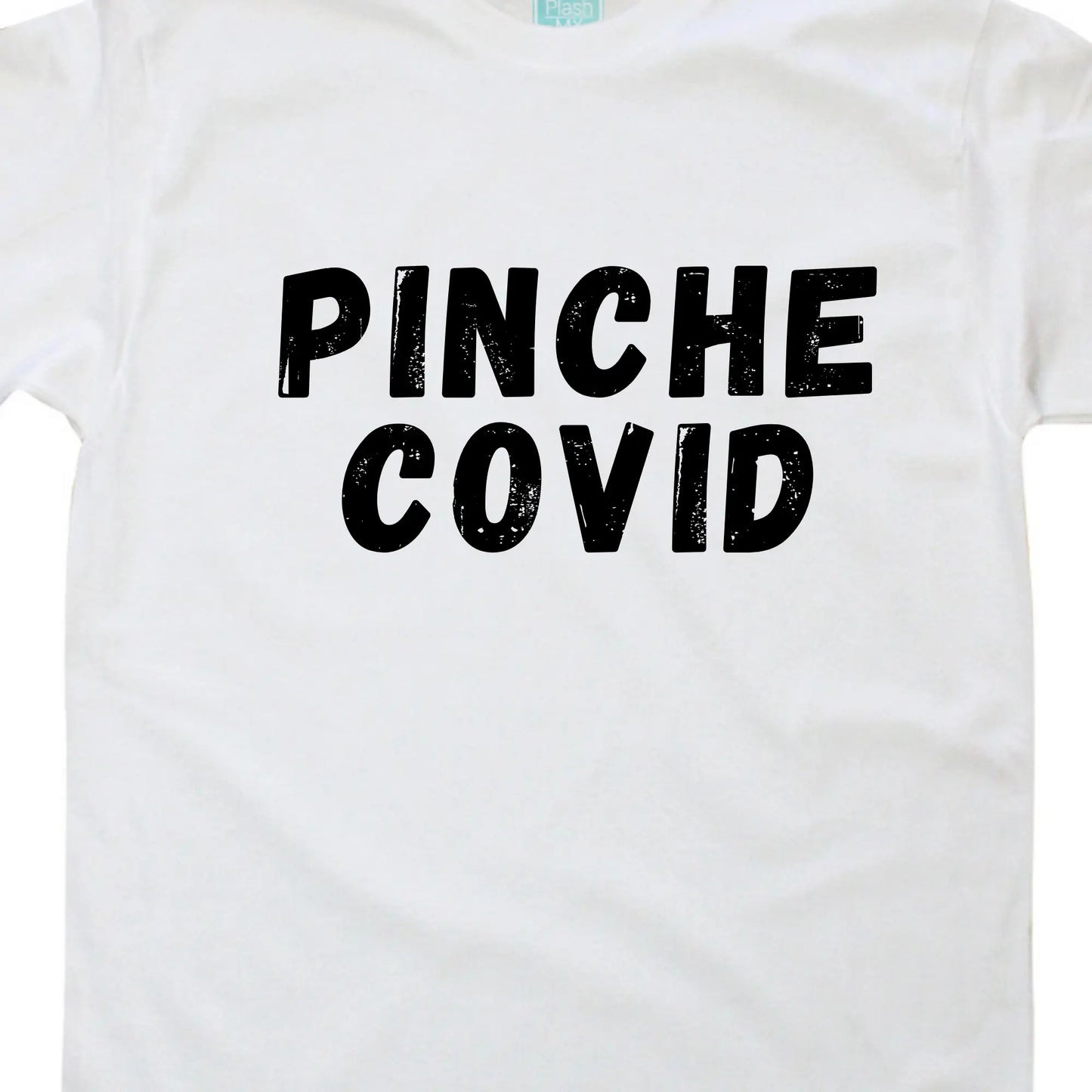 Playera Hombre Pinche Covid Blanco / GDE / Caballero - Coveme - vista lateral