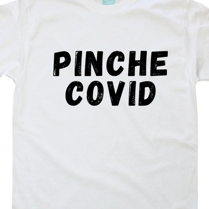 Playera Hombre Pinche Covid Blanco / GDE / Caballero - Coveme - vista lateral