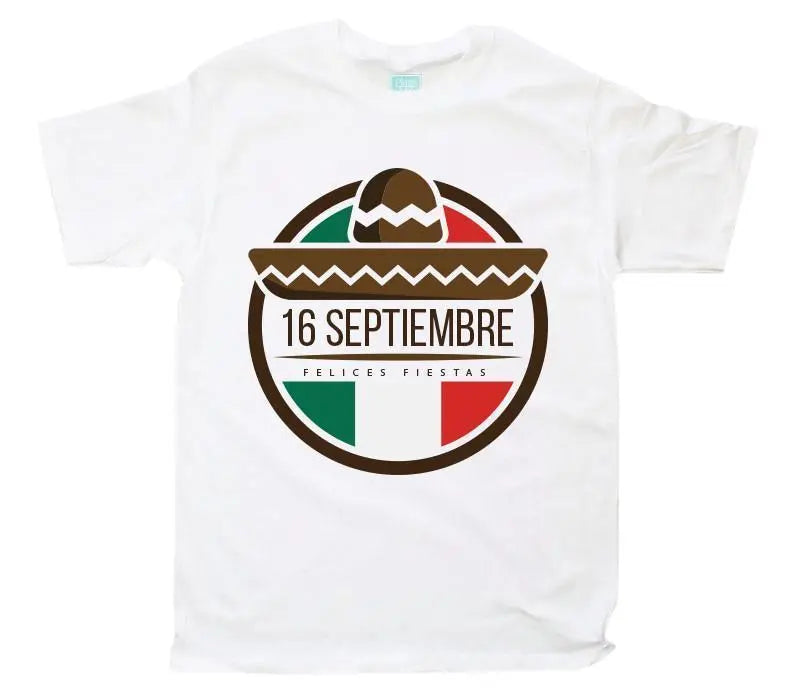 Playera 16 de Septiembre Blanco / EG / Caballero - Coveme - vista lateral