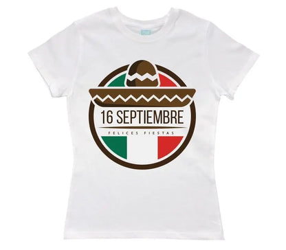 Playera 16 de Septiembre Blanco / EEG / Caballero - Coveme - vista lateral