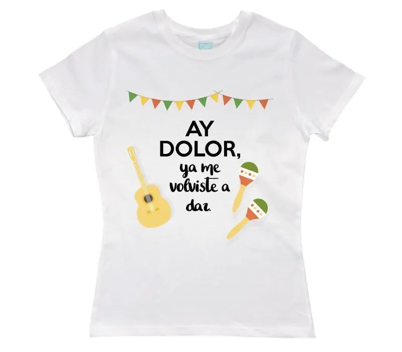 Playera Ay Dolor Blanco / EEG / Dama - Coveme - vista lateral