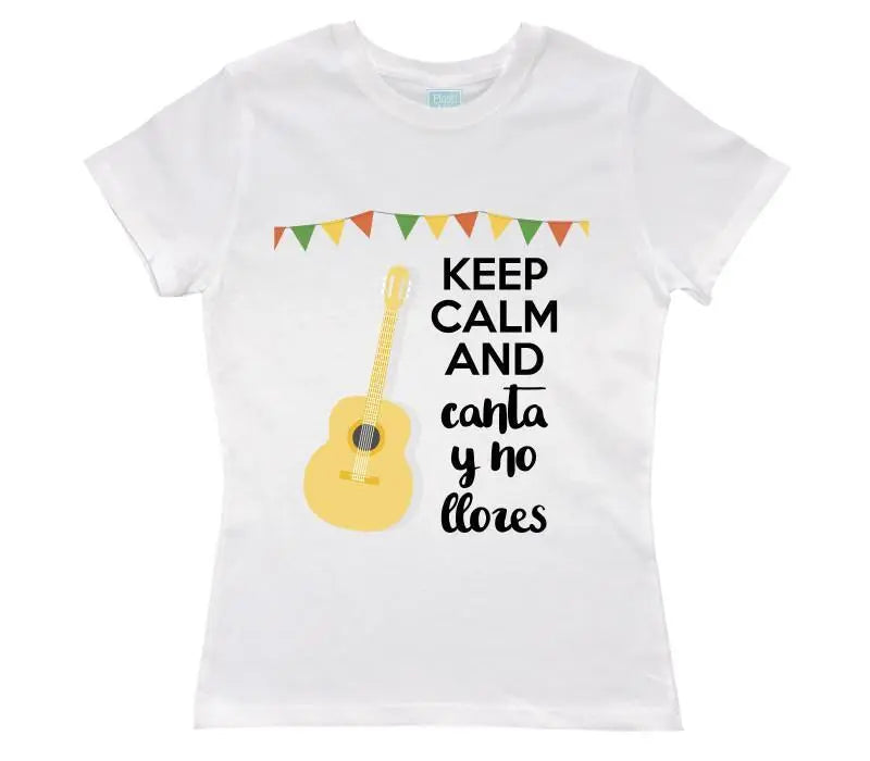Playera Canta Guitarra Blanco / EEG / Dama - Coveme - vista lateral