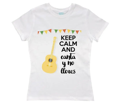 Playera Canta Guitarra Blanco / EEG / Dama - Coveme - vista lateral