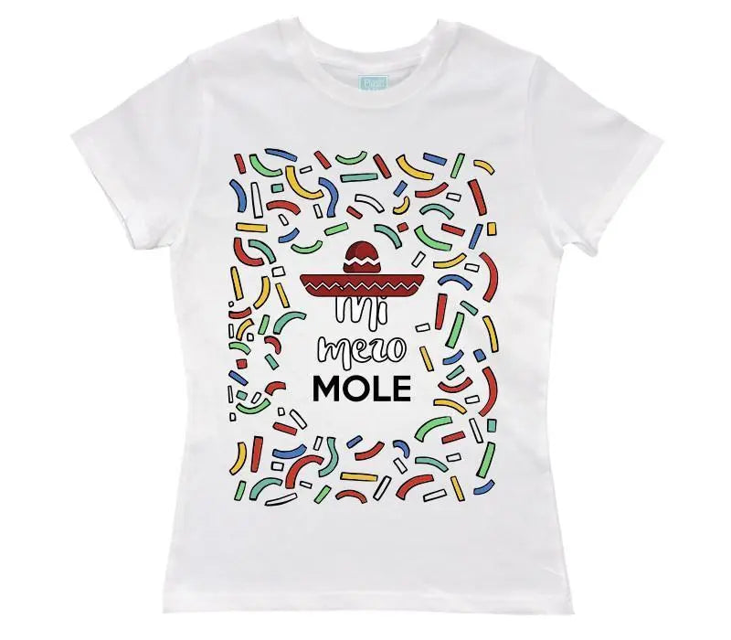 Playera Mi Mero Mole Blanco / EEG / Dama - Coveme - vista lateral