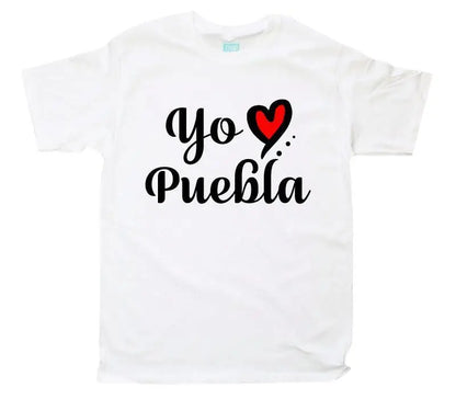 Playera Yo Amo Puebla Blanco / EEG / Caballero - Ball - vista lateral