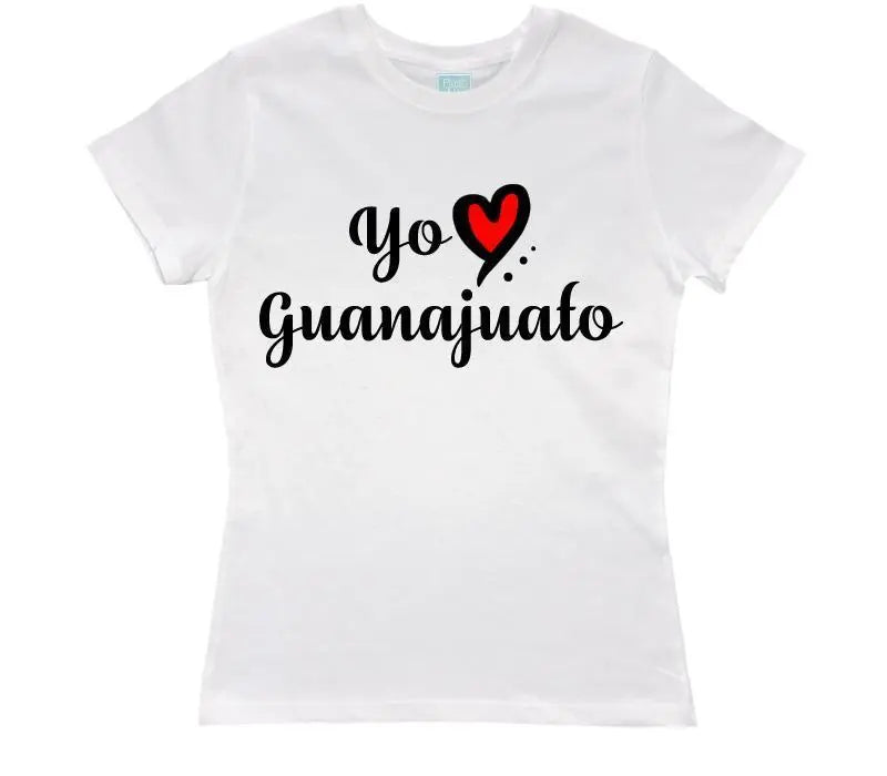 Playera Yo Amo Guanajuato Blanco / EEG / Dama - Coveme - vista lateral