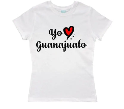 Playera Yo Amo Guanajuato Blanco / EEG / Dama - Coveme - vista lateral