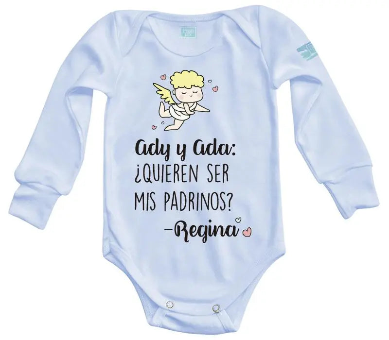 Body Bebé Natalicio Manga Larga / Azul / 24m - PLASH - detalle