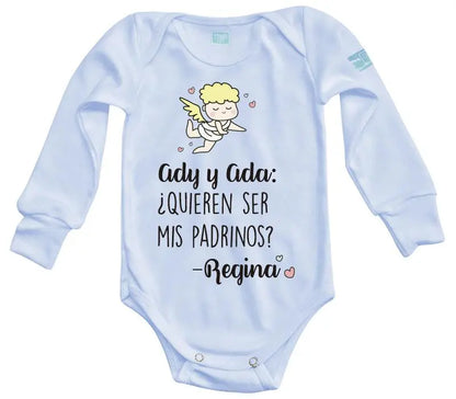 Body Bebé Natalicio Manga Larga / Azul / 24m - PLASH - detalle