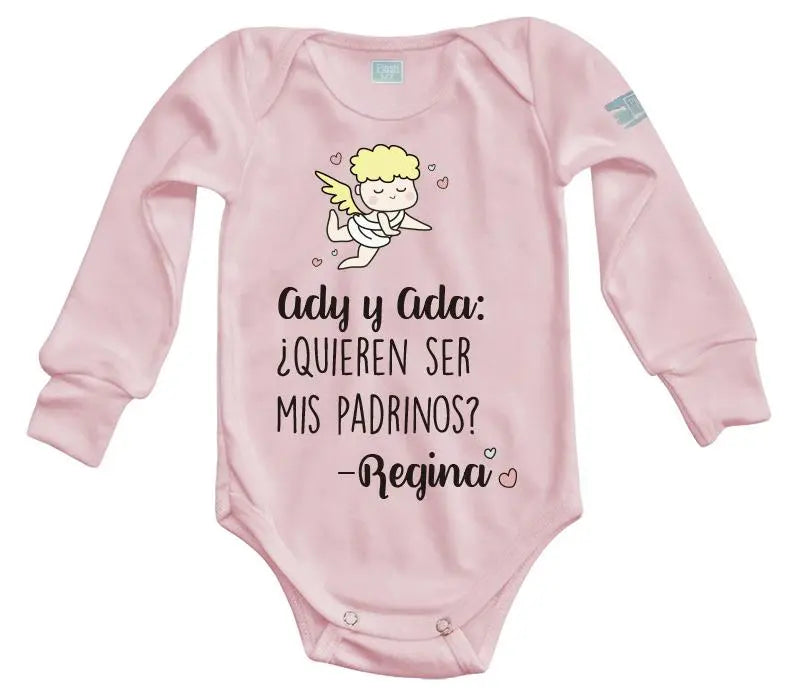 Body Bebé Natalicio Manga Larga / Rosa / 24m - PLASH - detalle
