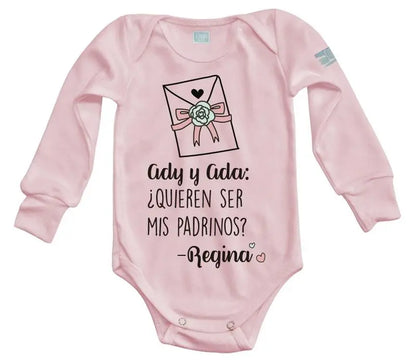 Body Bebé Padrinos Carta - MarchanteMX