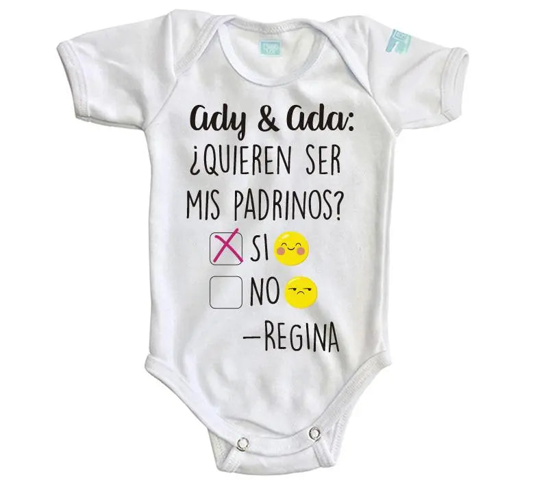 Body Bebé Padrinos Emojis - MarchanteMX