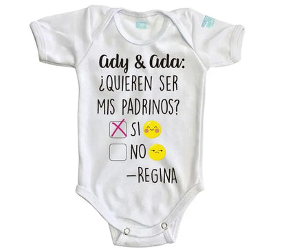 Body Bebé Padrinos Emojis - MarchanteMX